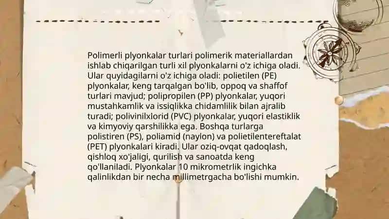 Polimerli plyonkalar va ularning turlari 4
