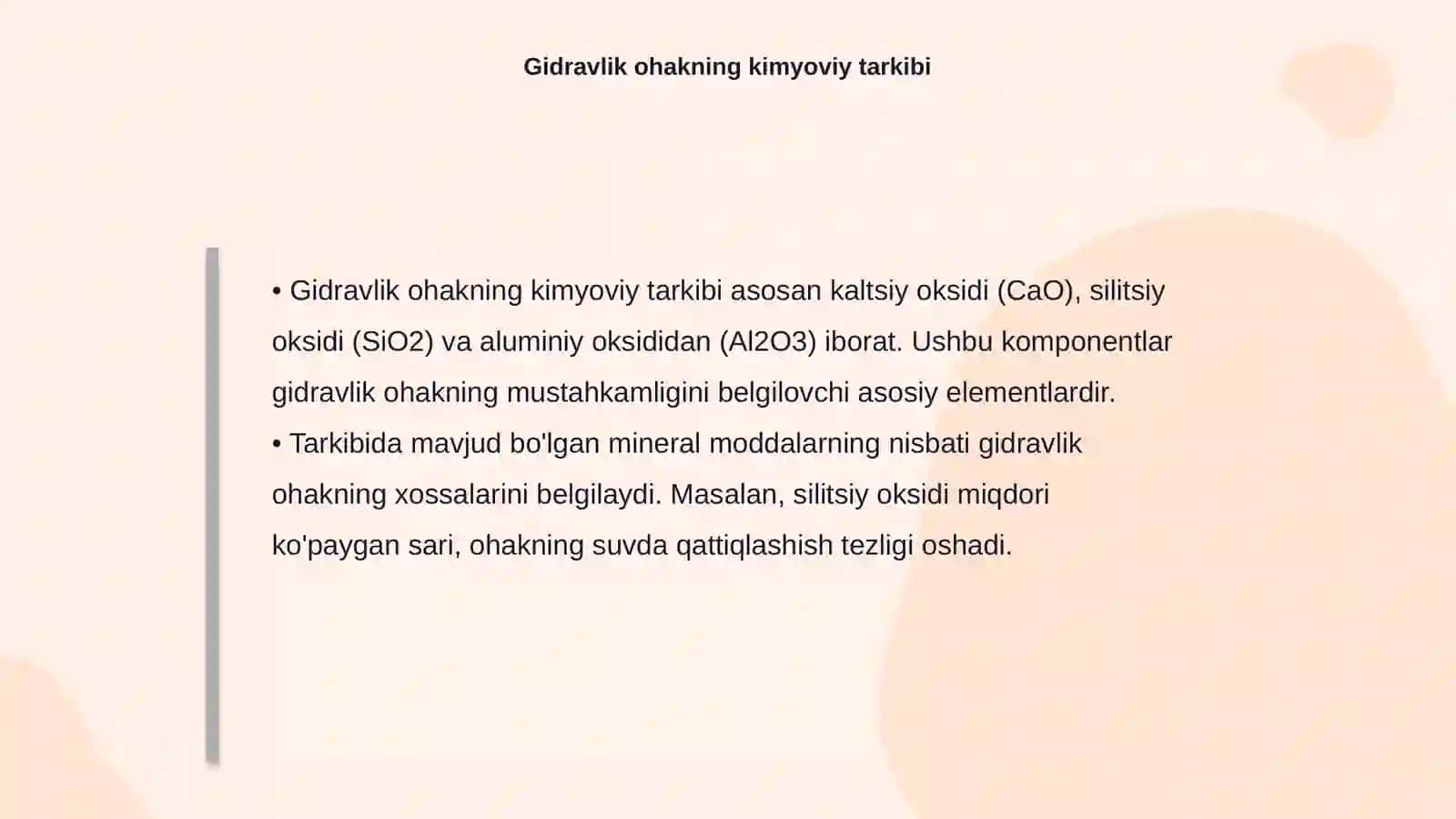 Gidravlik ohakning xossalari 4