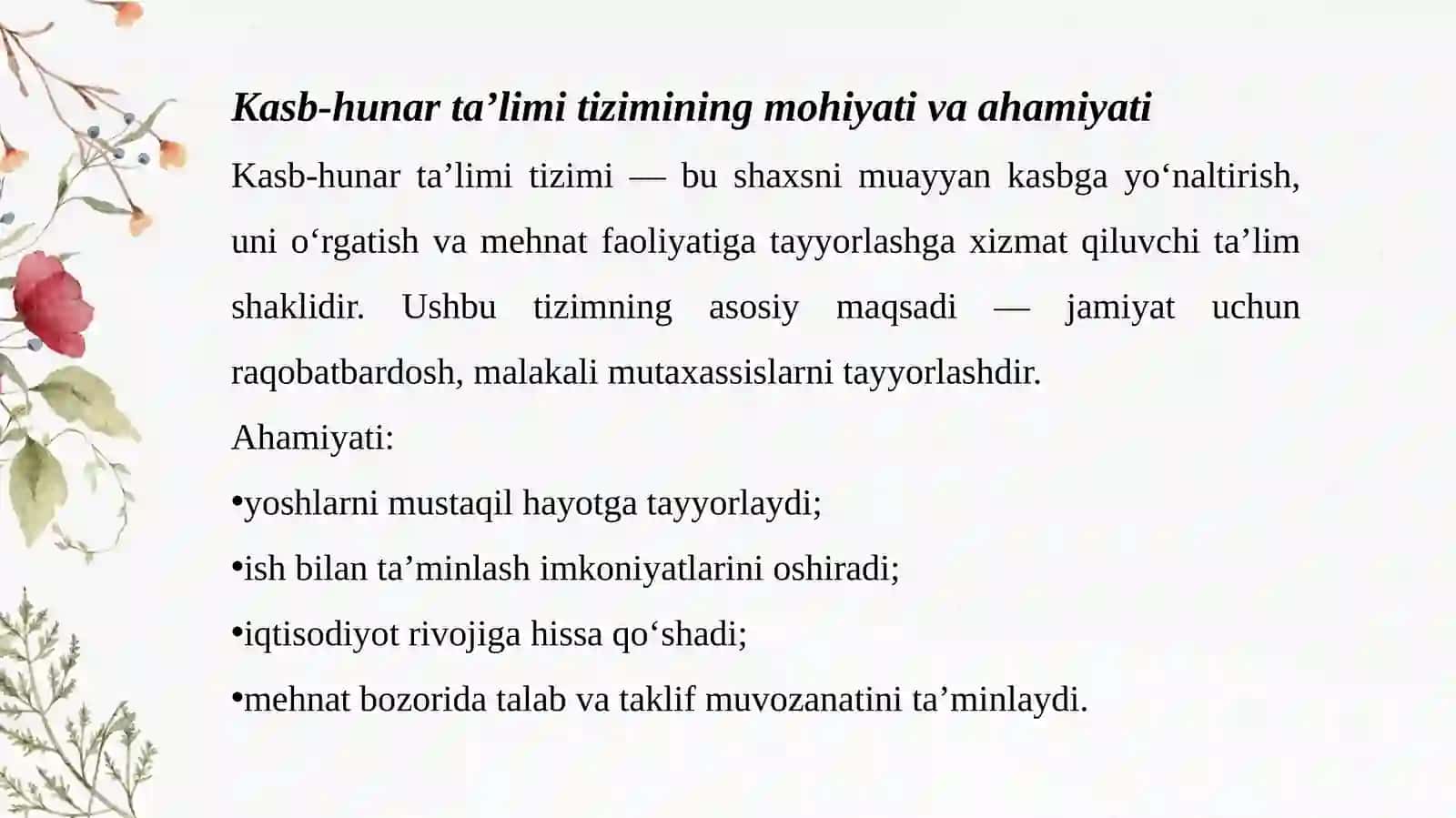 Kasb-hunar ta'limi tizimi 4