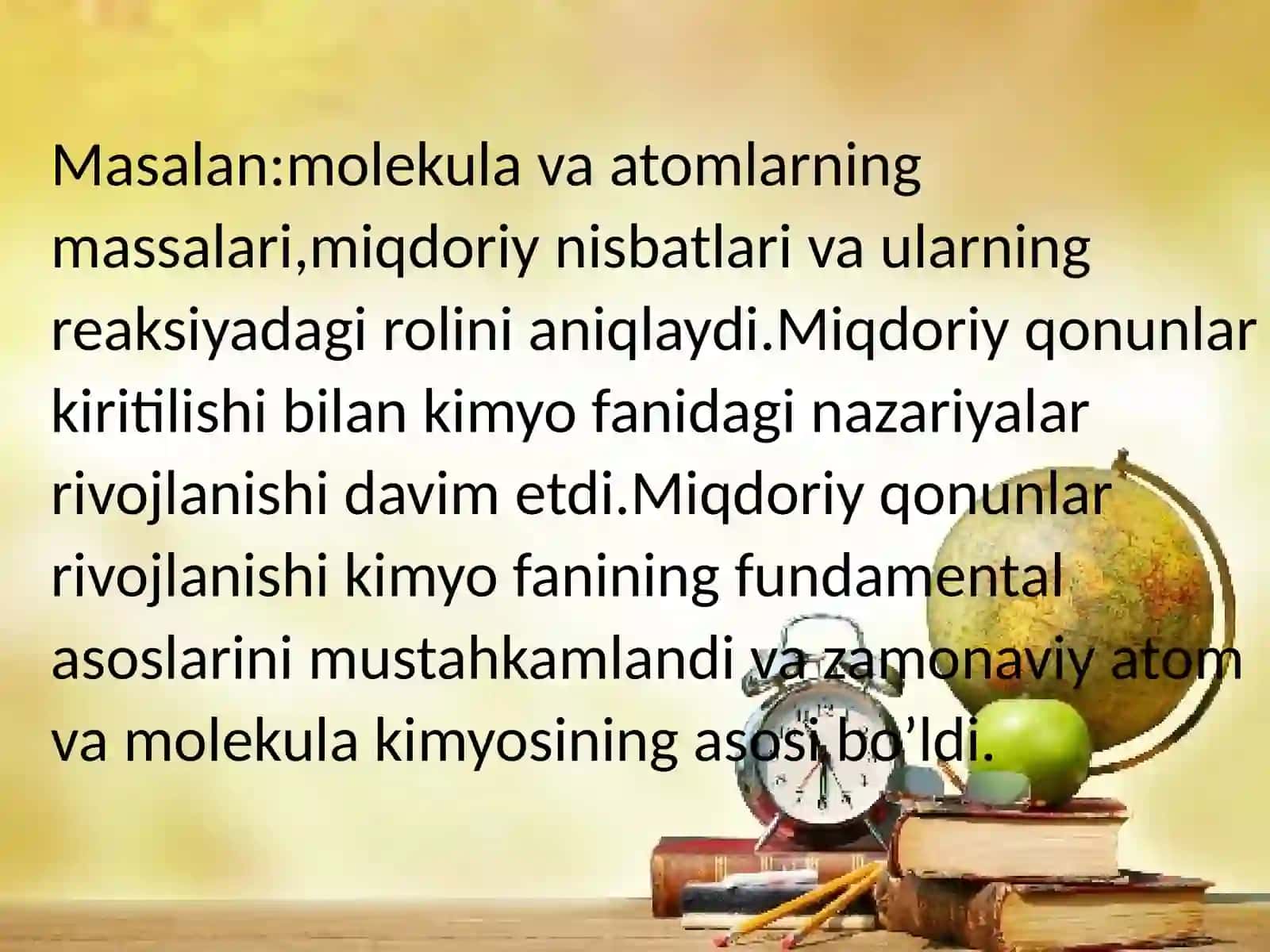 MIQDORIY QONUNLARDAVRI 4