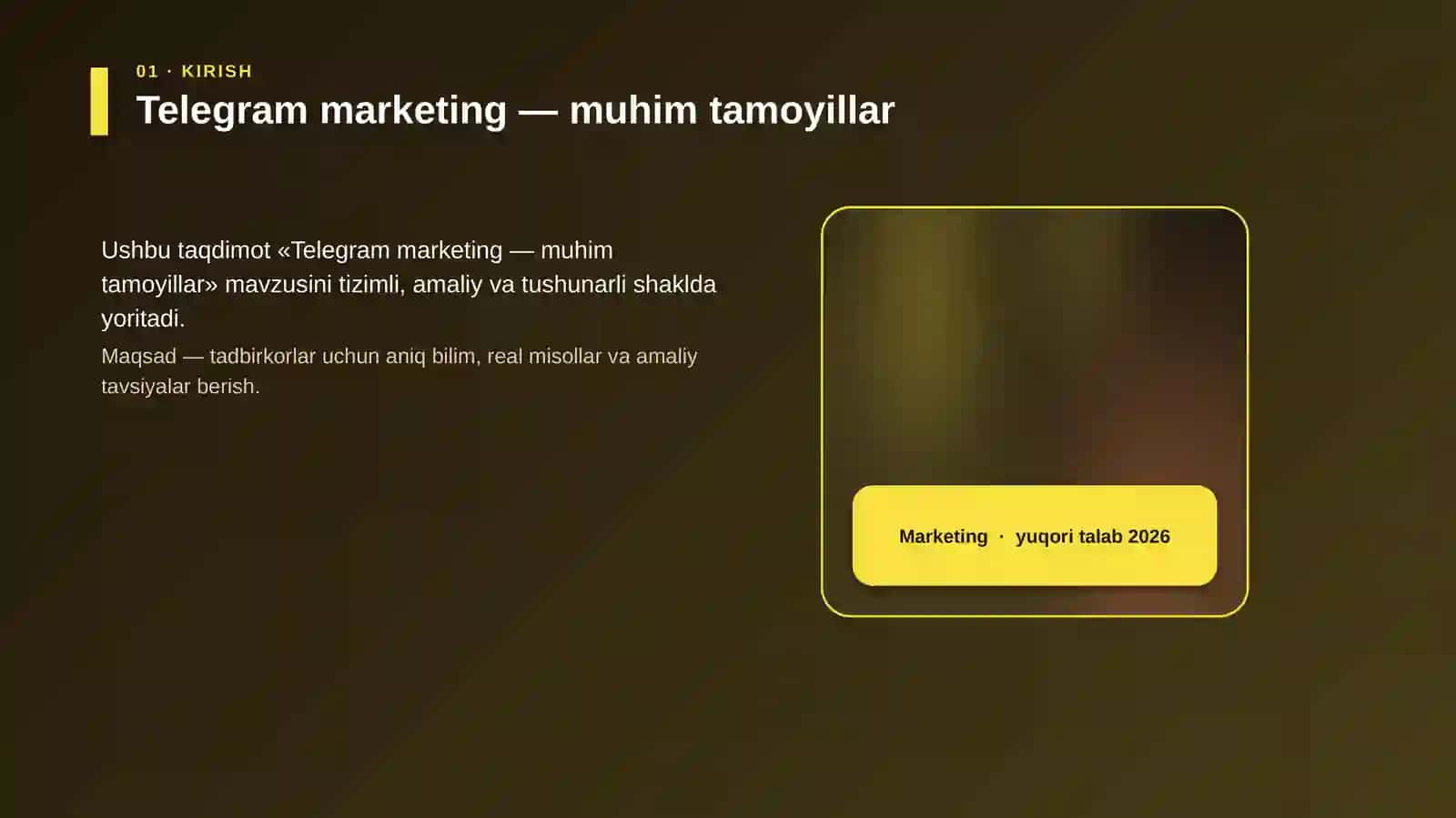 Telegram marketing — muhim tamoyillar 4