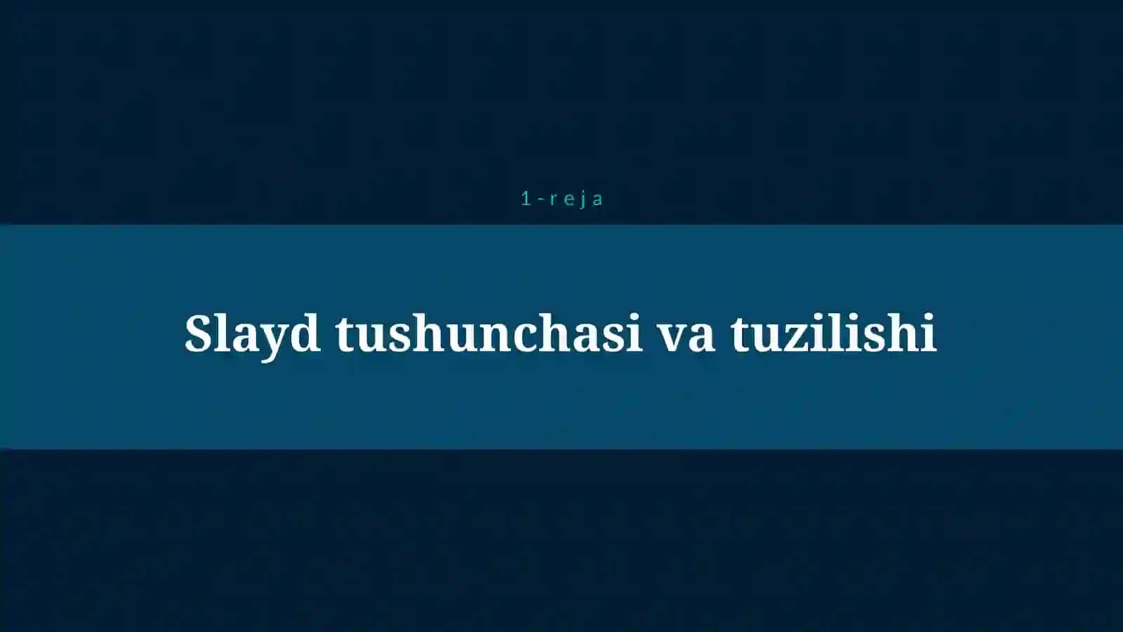 POWER POINT DASTURIDA SLAYDLAR BILAN ISHLASH 4