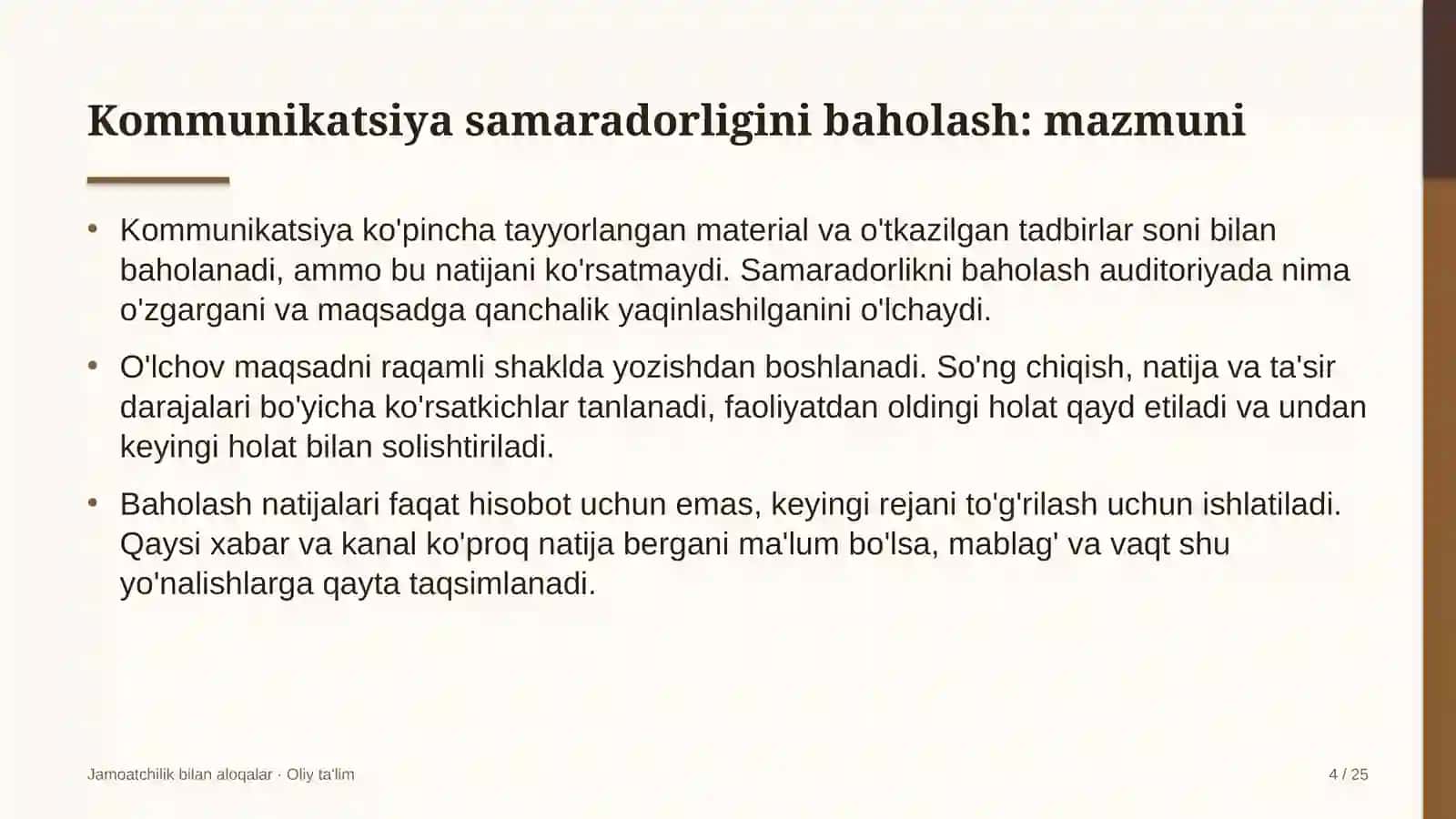 Shakar sanoatida kommunikatsiya samaradorligini baholash 4