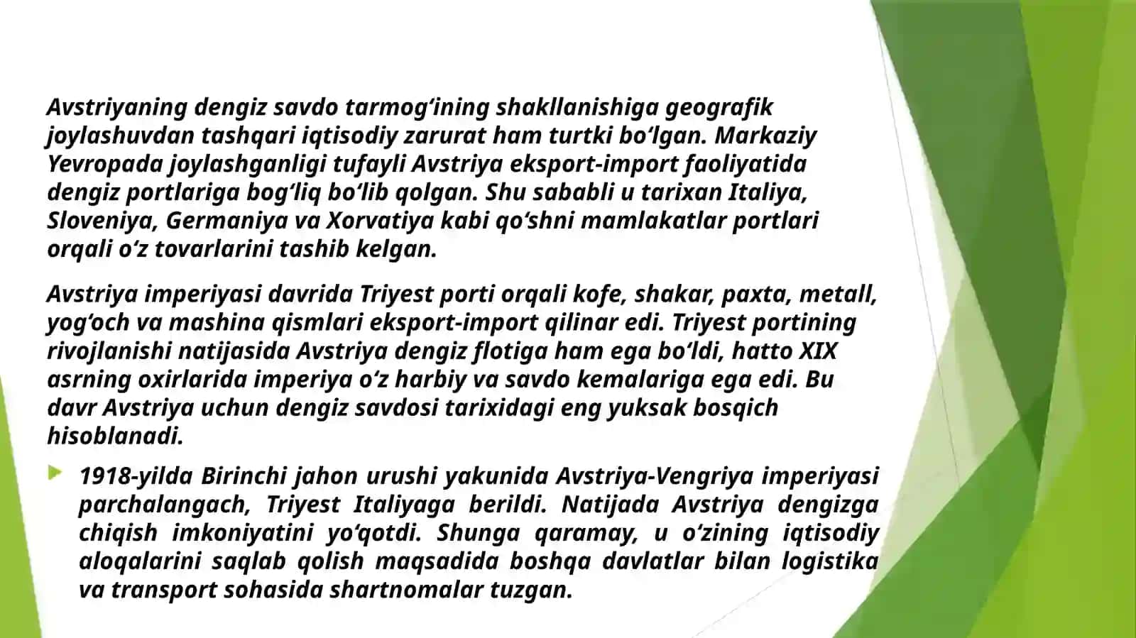 Avstriya dengiz savdo tarmogʻi 4