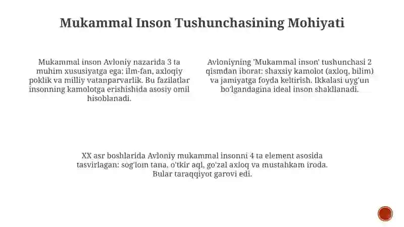 Abdulla Avloniyning Komil inson qarashlari mavzusida esse tayyorlash 4
