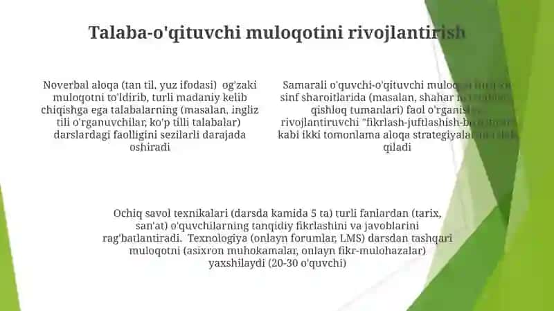 Pedagogik Faoliyatda Muloqod 4