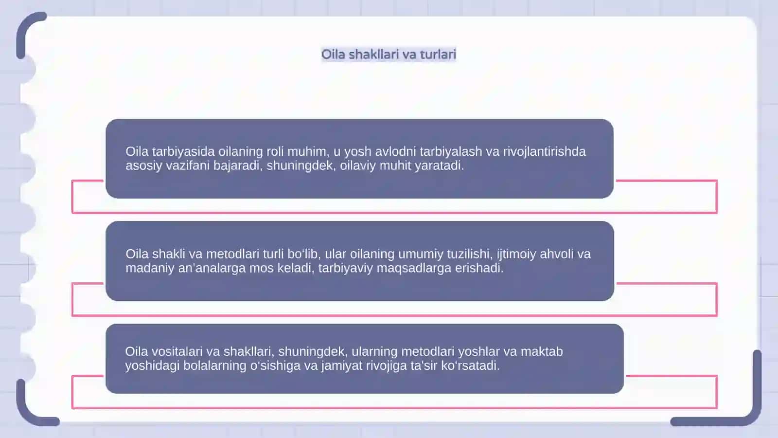 Oila tarbiyasi,shakl metod va vositalari 4