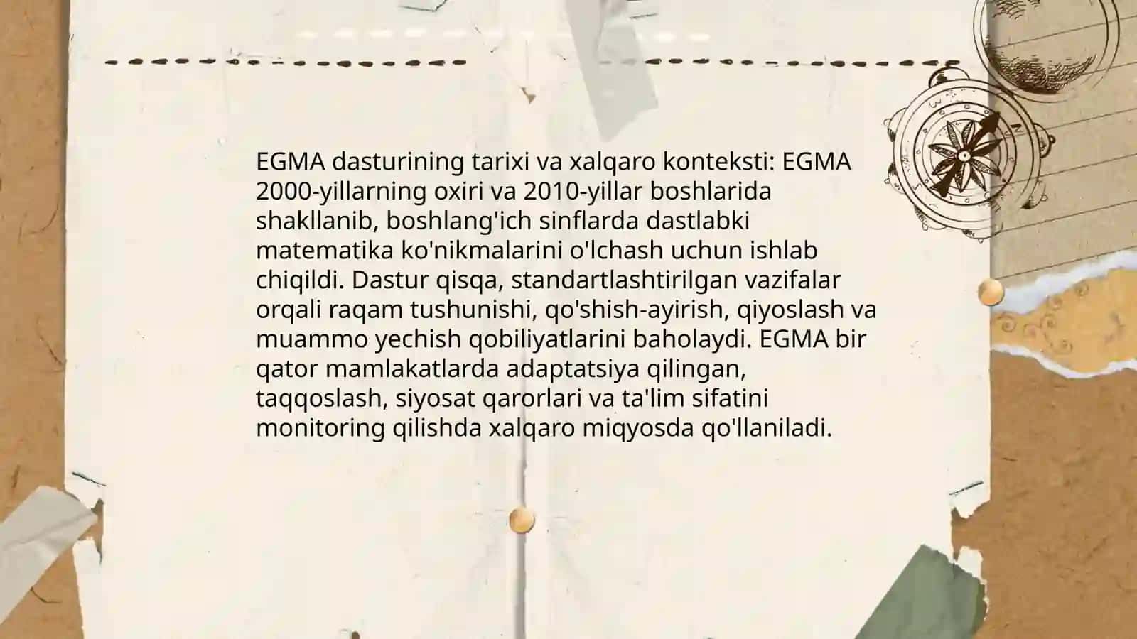 EGMA xalqaro baholash dasturi 4