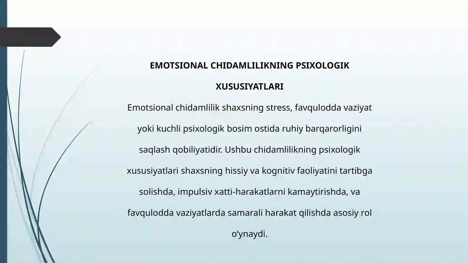 Emotsional Chidamlilik Xususiyatlari 4