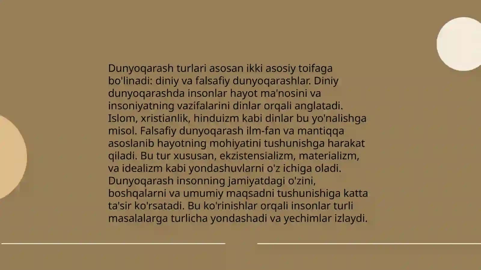 Dunyoqarash va uning tarixiy turlari 4