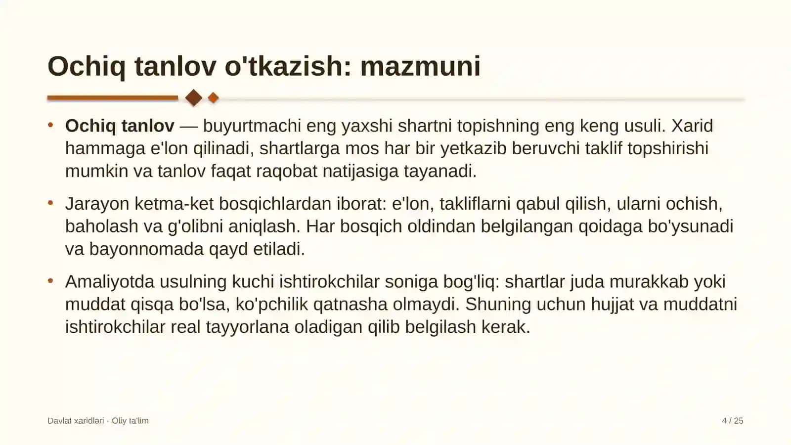 Vinochilik korxonalarida ochiq tanlov o'tkazish 4
