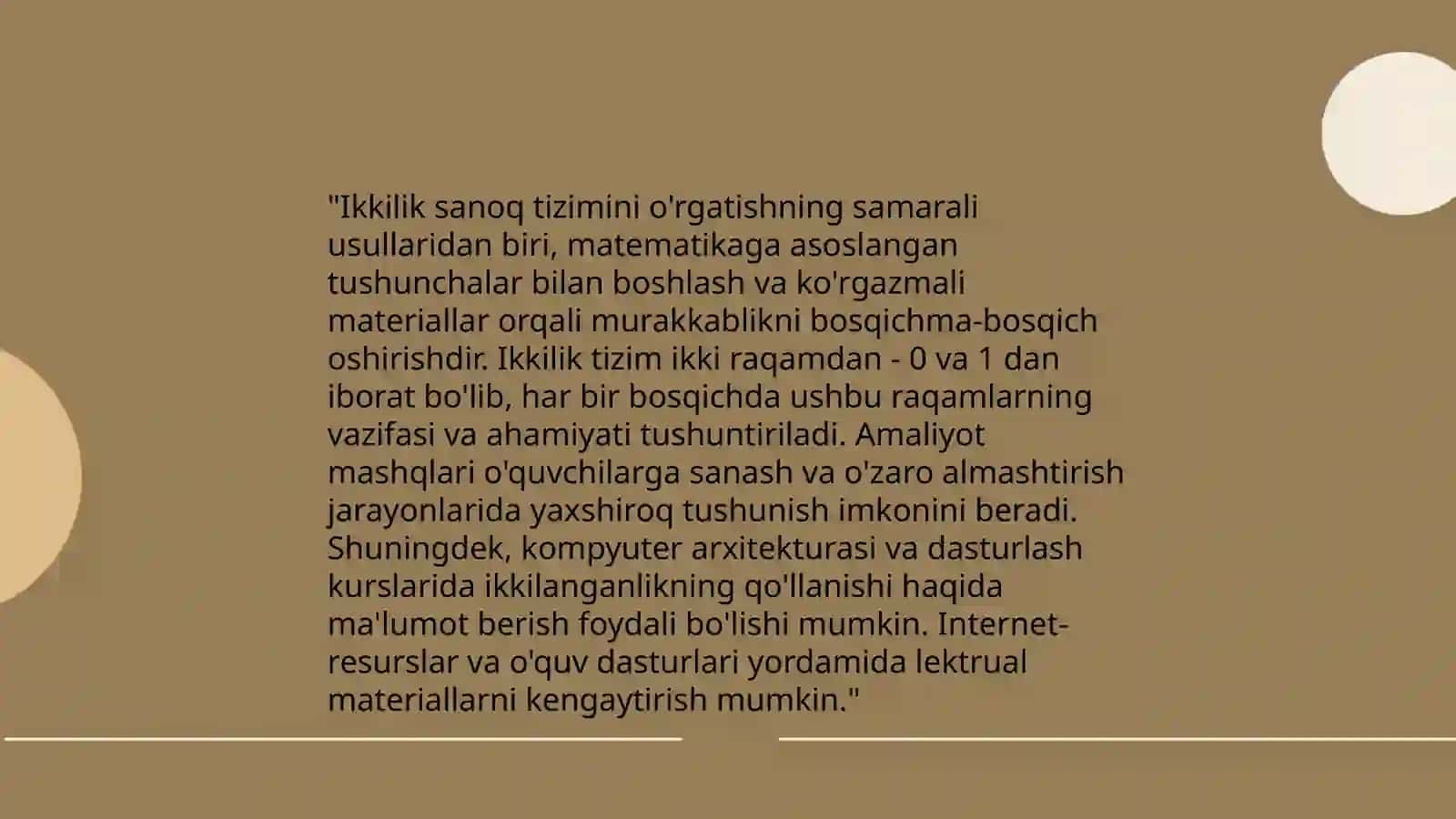 Ikkilik sanoq sistemasining tadbiqi 4