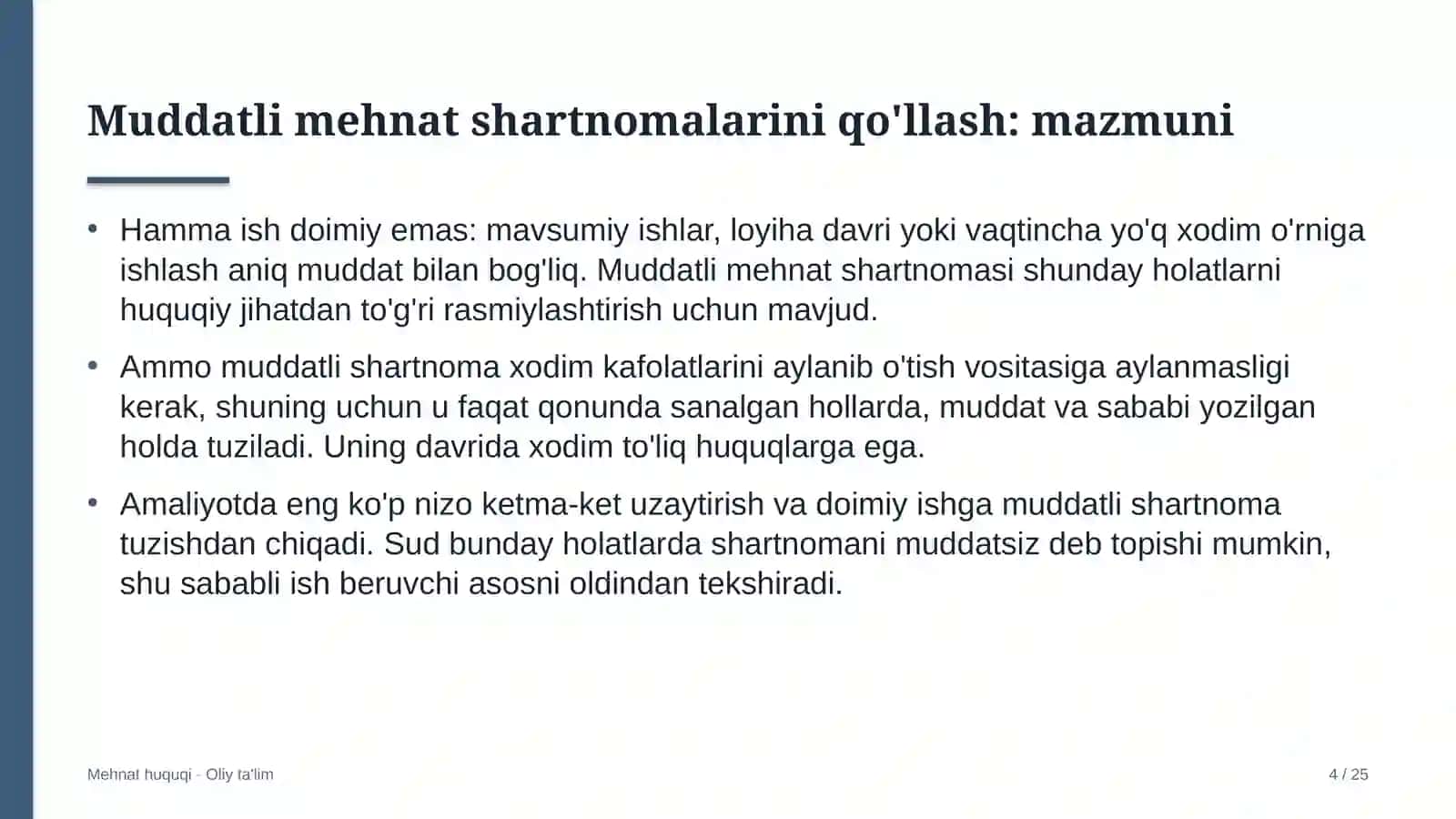 to'lov tashkilotlarida muddatli mehnat shartnomalarini qo'llash 8222 4