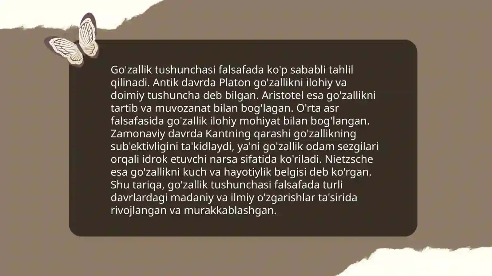 Nafosat Falsafasi (Estetika) 4