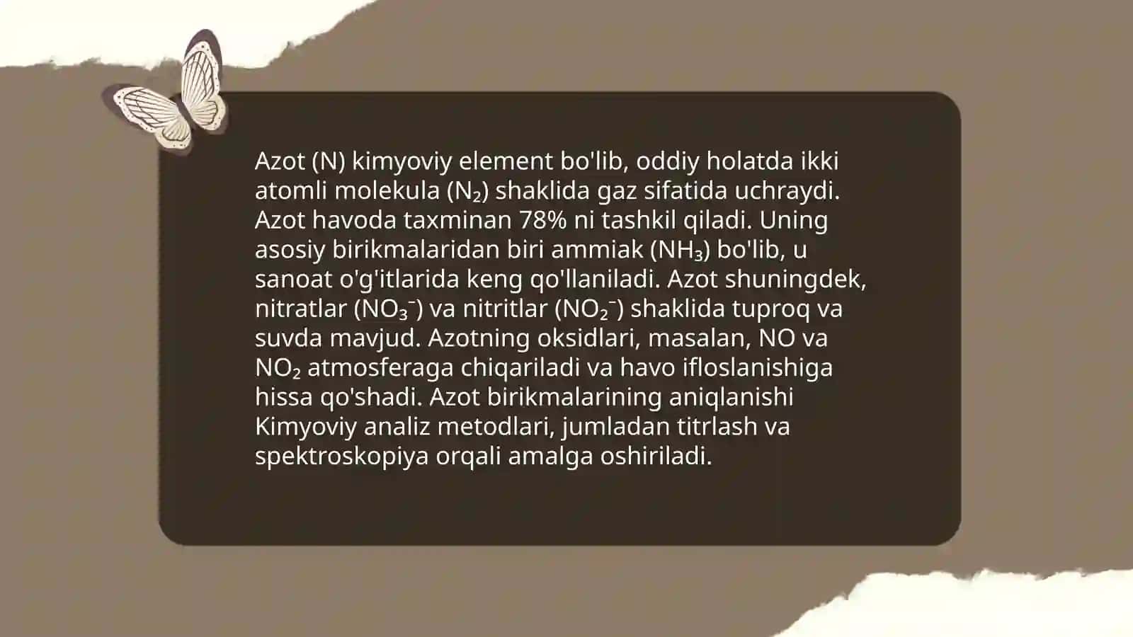 Azotli moddalarni aniqlash 4
