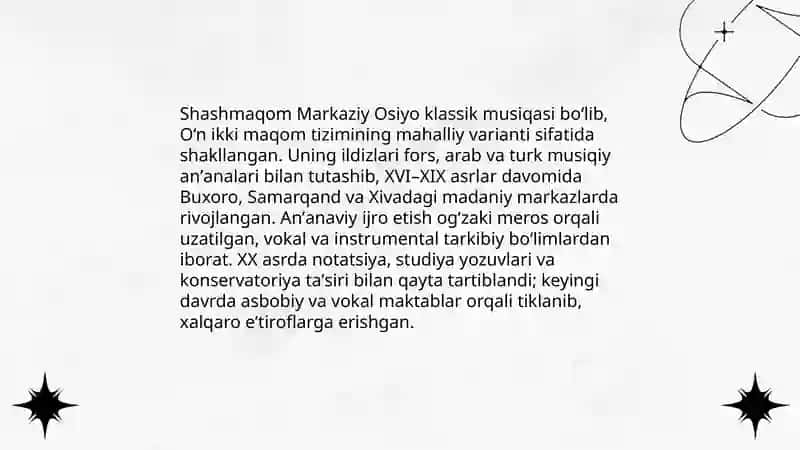 O’n ikki maqom Va Shashmaqom 4