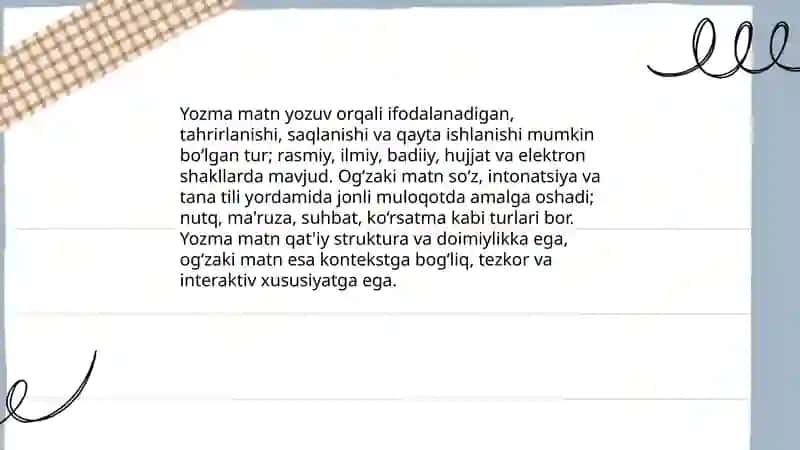 Matn va uning turlari 4