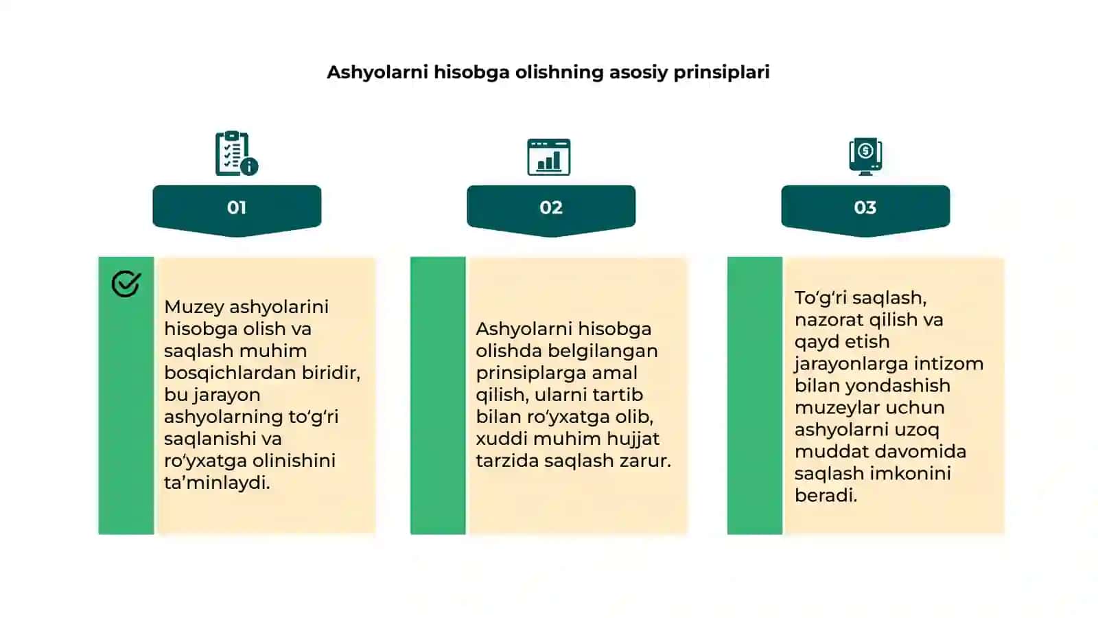 Muzey ashyolari hisobga olish va saqlash 4