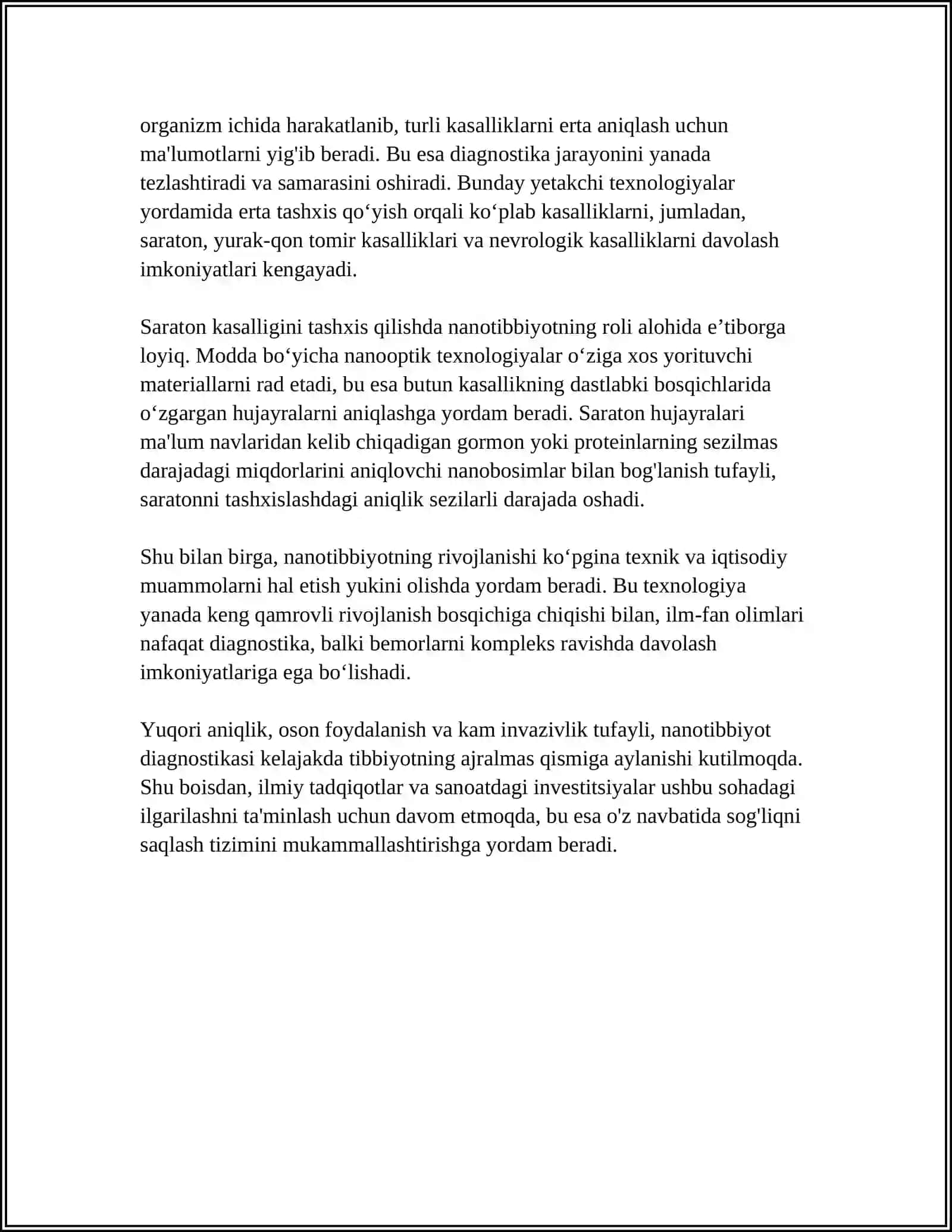 NANOTEXNOLOGIYALARNING TIBBIYOTDA QÒLLANILISHI 4