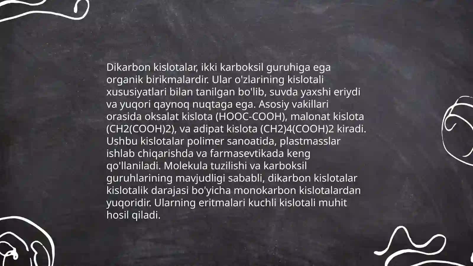 Toyinmagan mono va dikarbon kislotalar 4