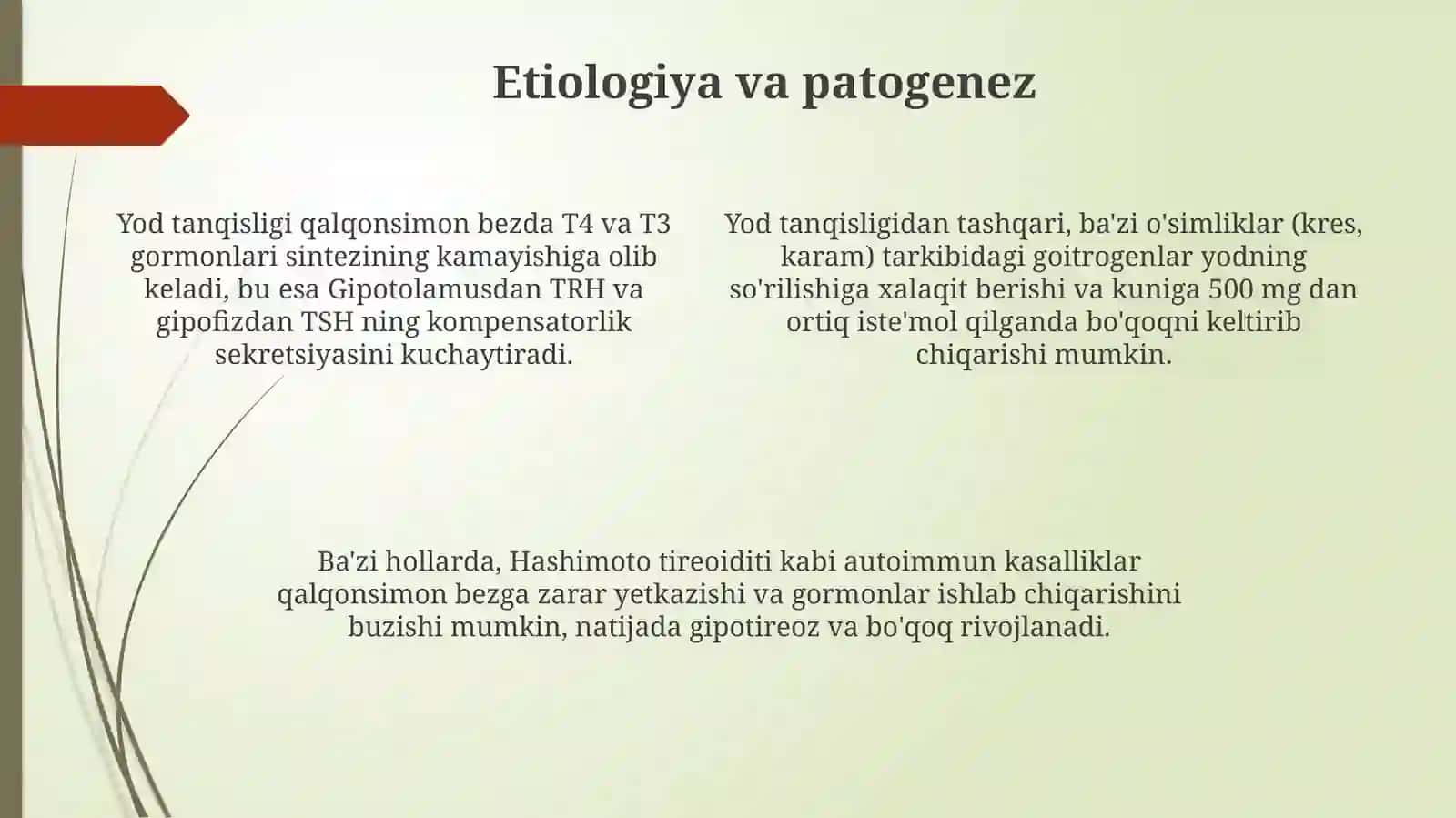 Endemik buquq va gipoterioz patagenezi va davolash usullari 4