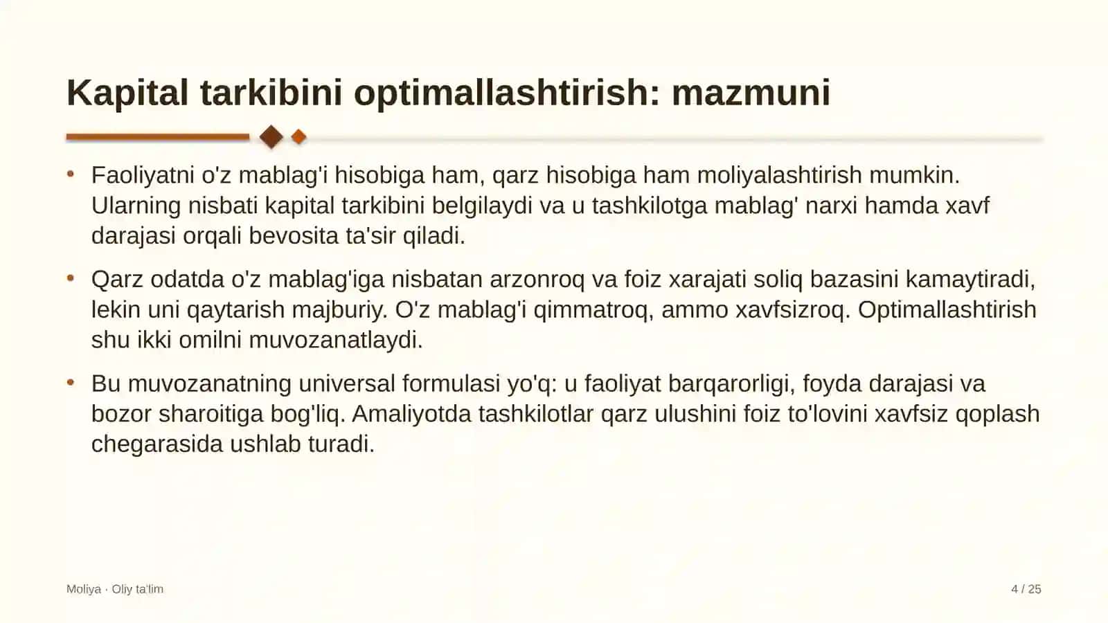 Brokerlik kompaniyalarida kapital tarkibini optimallashtirish 4