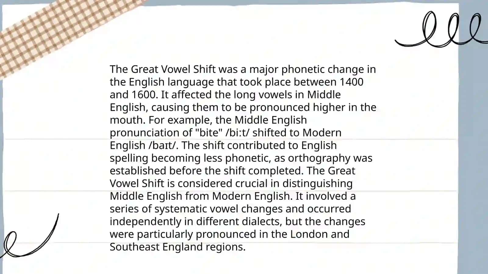 Middle English Phonology 4
