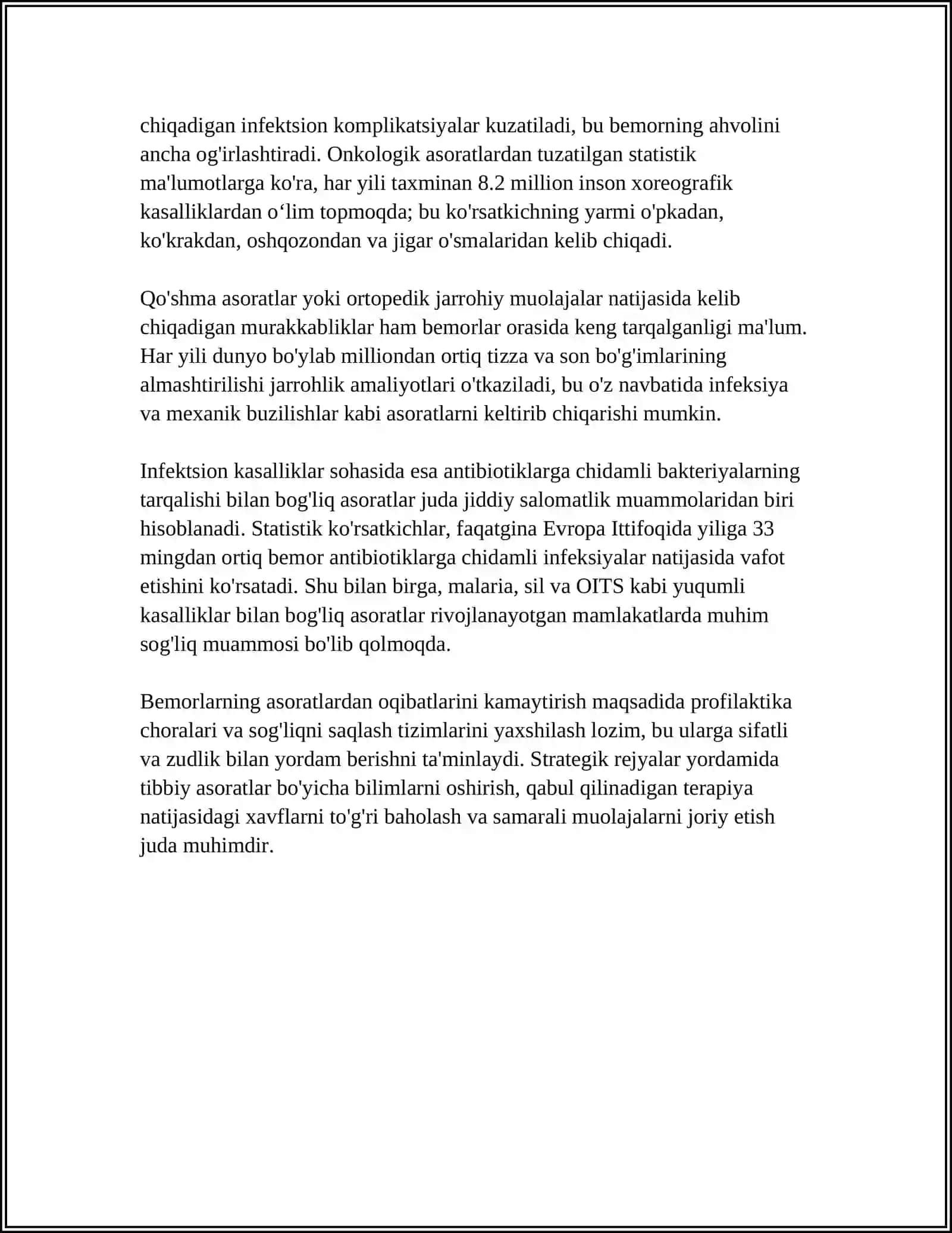 RESEARCH INTO COMPLICATIONS 4