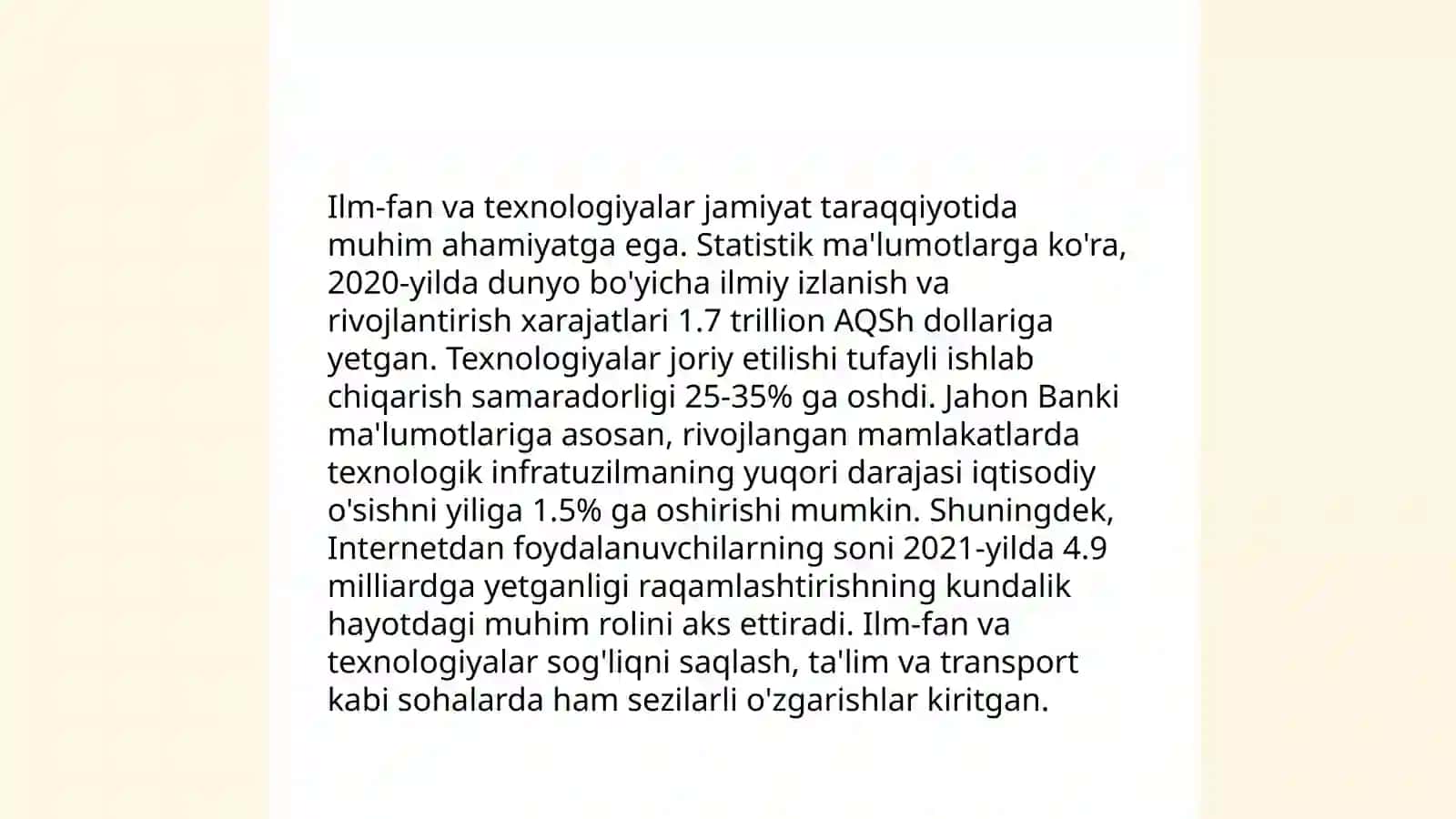 Ilmiy dunyoqarashini shakllantirish 4