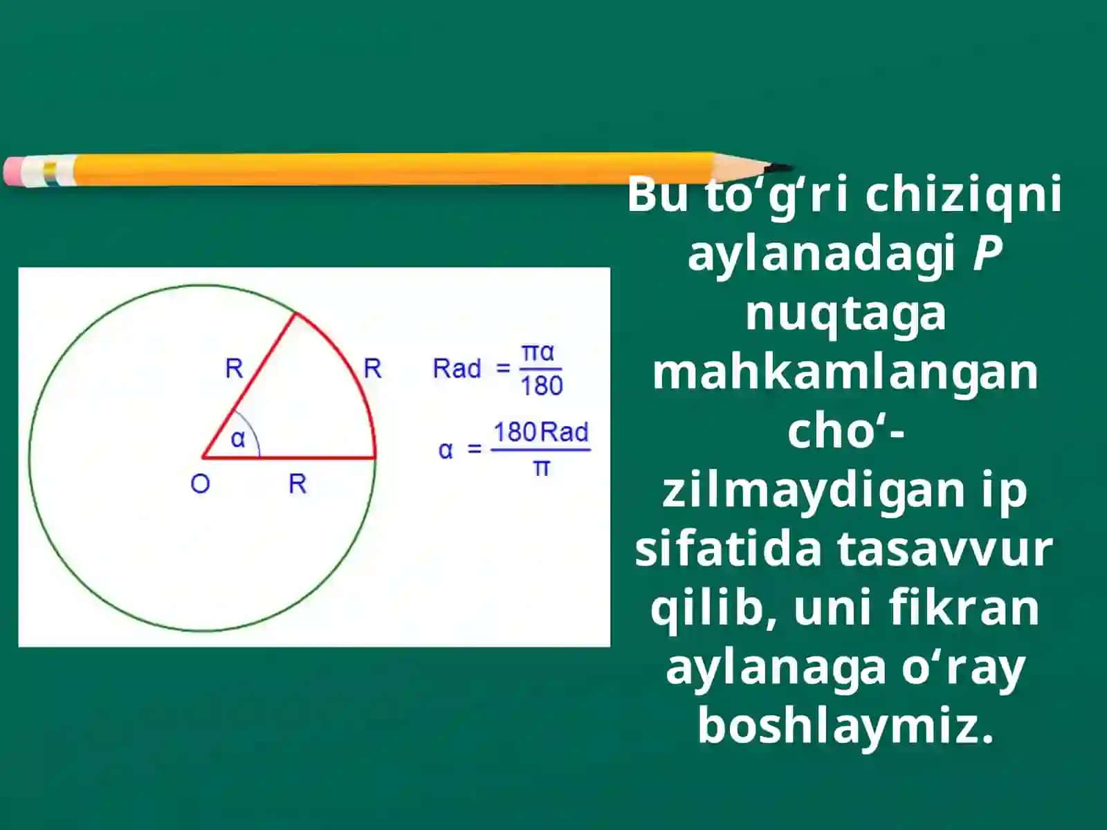 Burchakning   radian  o‘lchovi 4