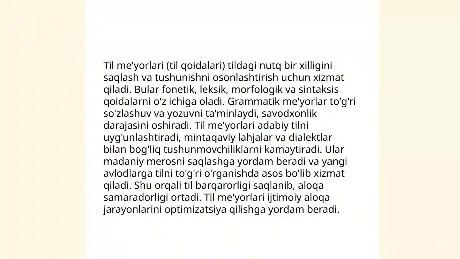 Til meʼyorlari 4