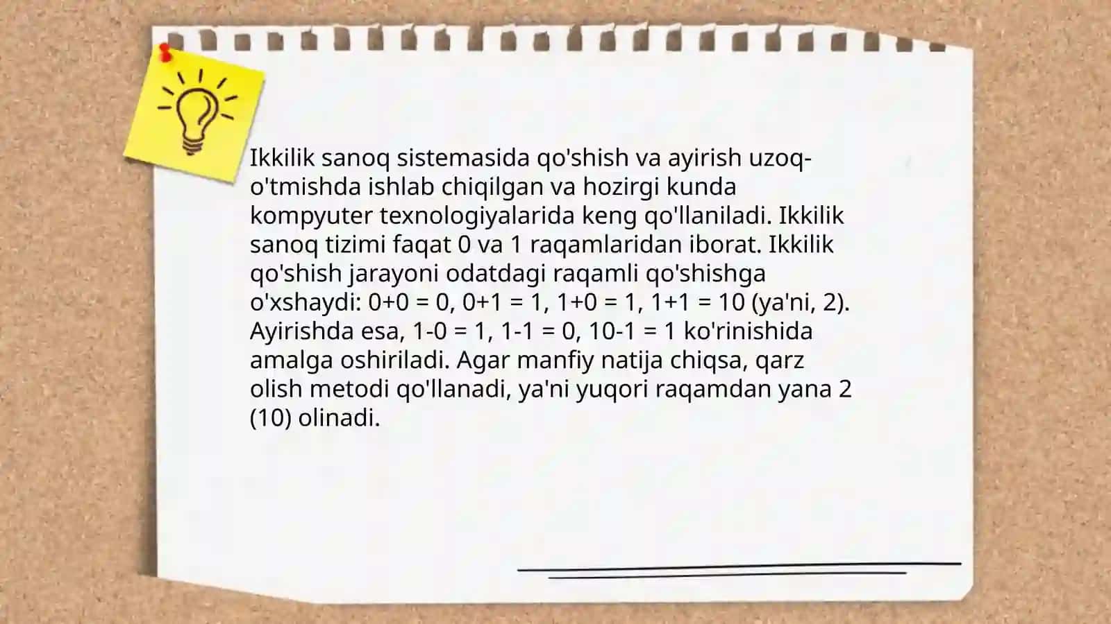 Ikkilik sanoq sistemasining tadbiqi 4