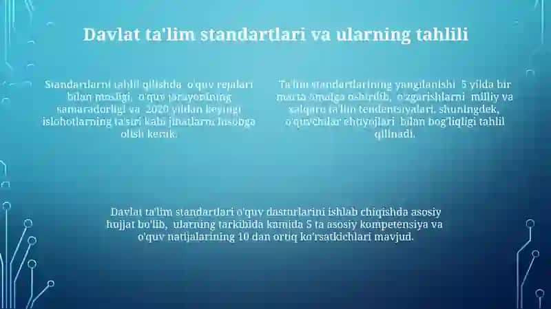 Ta'lim jarayonini me'yoriy hujjatlarini oʻrganish va tahlil qilish 4