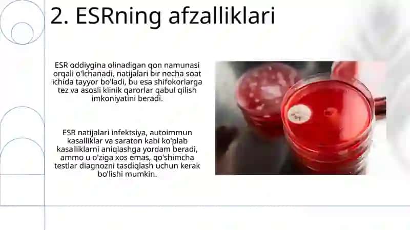 Eritrotsitlarning choʻkish tezligi 4