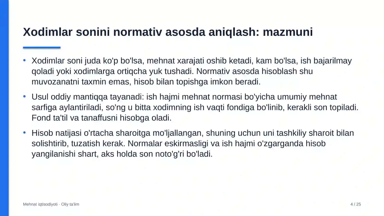 Chegara qo'shinlarida xodimlar sonini normativ asosda aniqlash 4