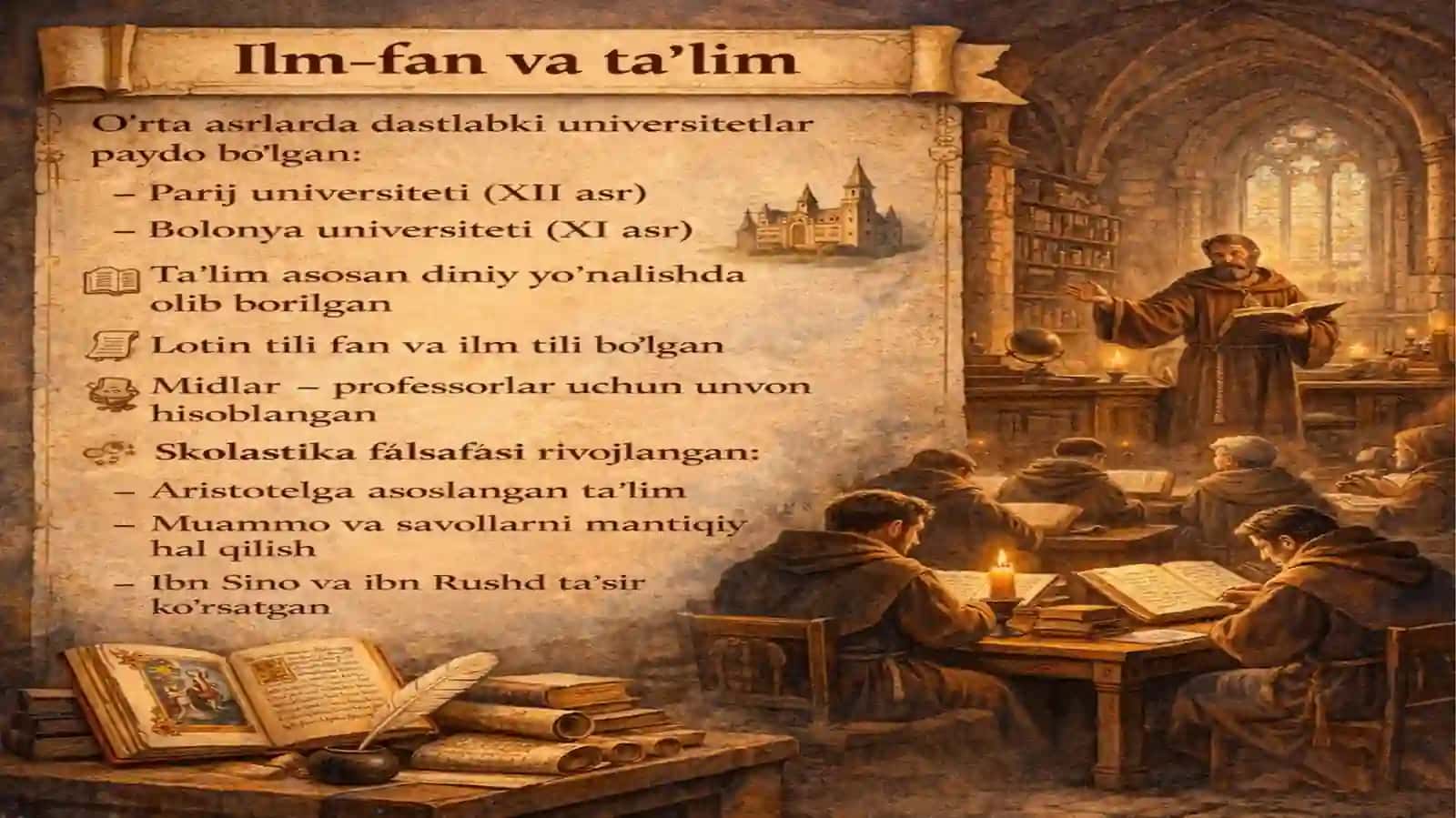 Yevropa O'rta asr madaniyati 4