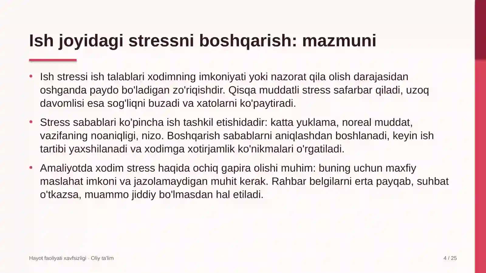 Elektr transportida ish joyidagi stressni boshqarish 4