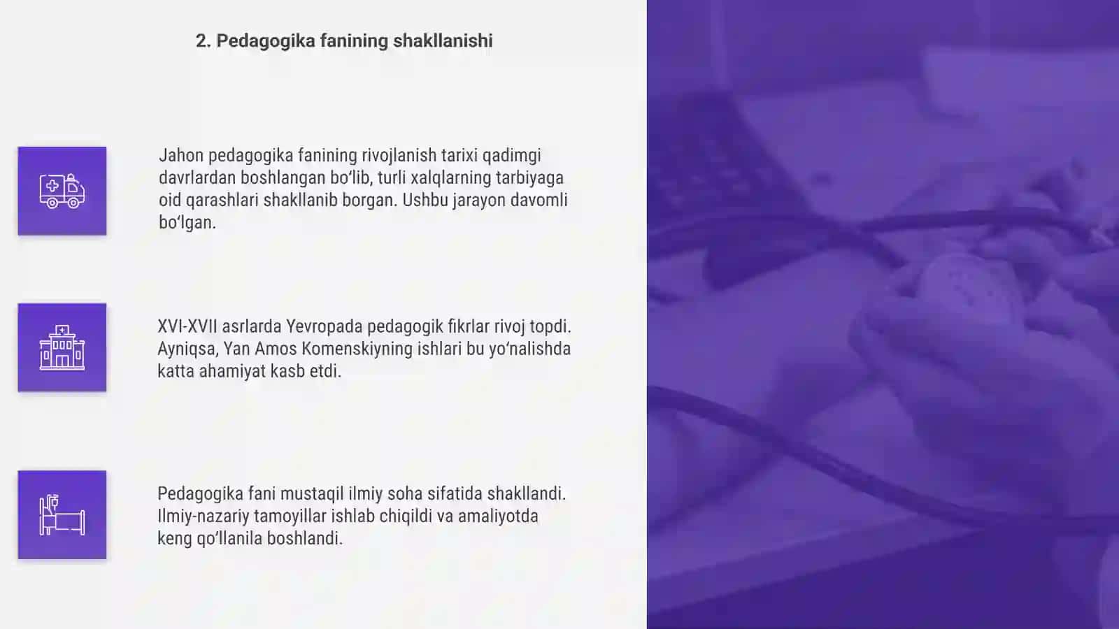 Jahon pedagogika fanining rivojlanish tarixi bayoni 4