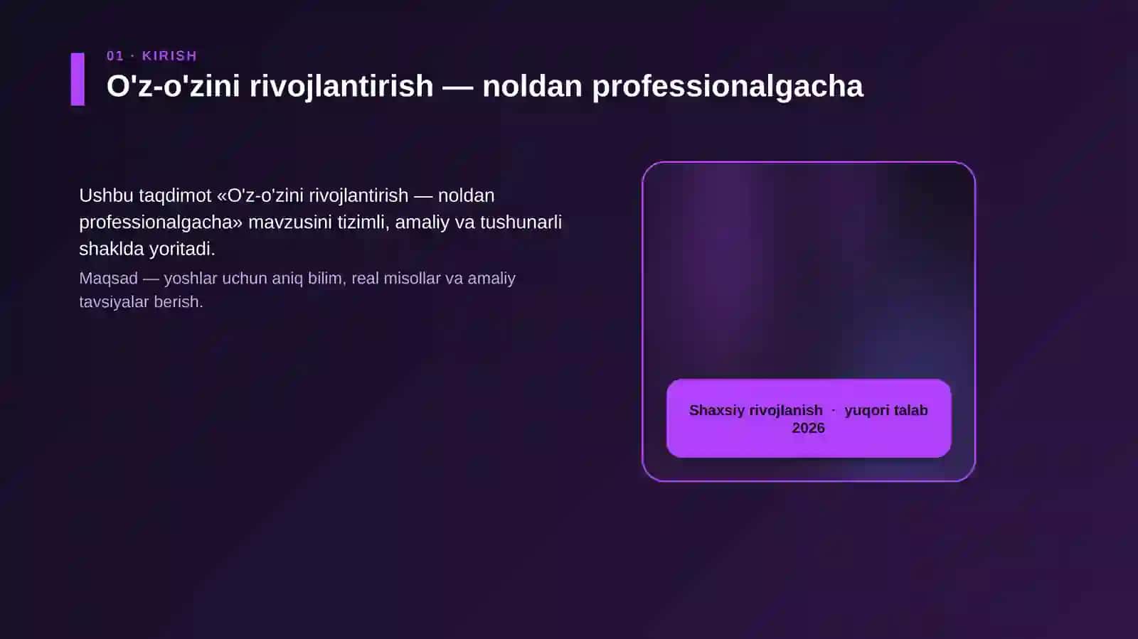 O'z-o'zini rivojlantirish 4