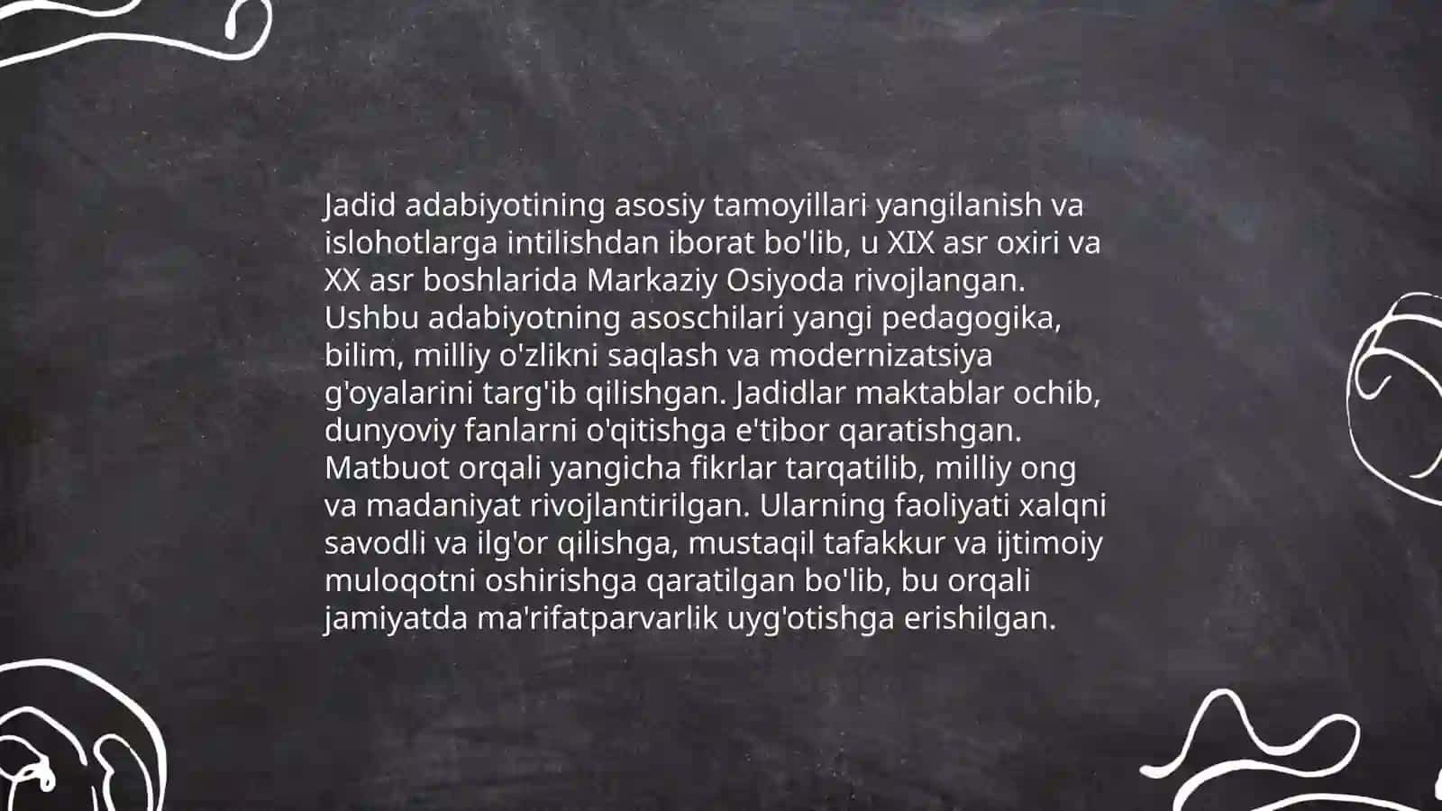 Jadidchilik adabiyoti til xususiyati 4
