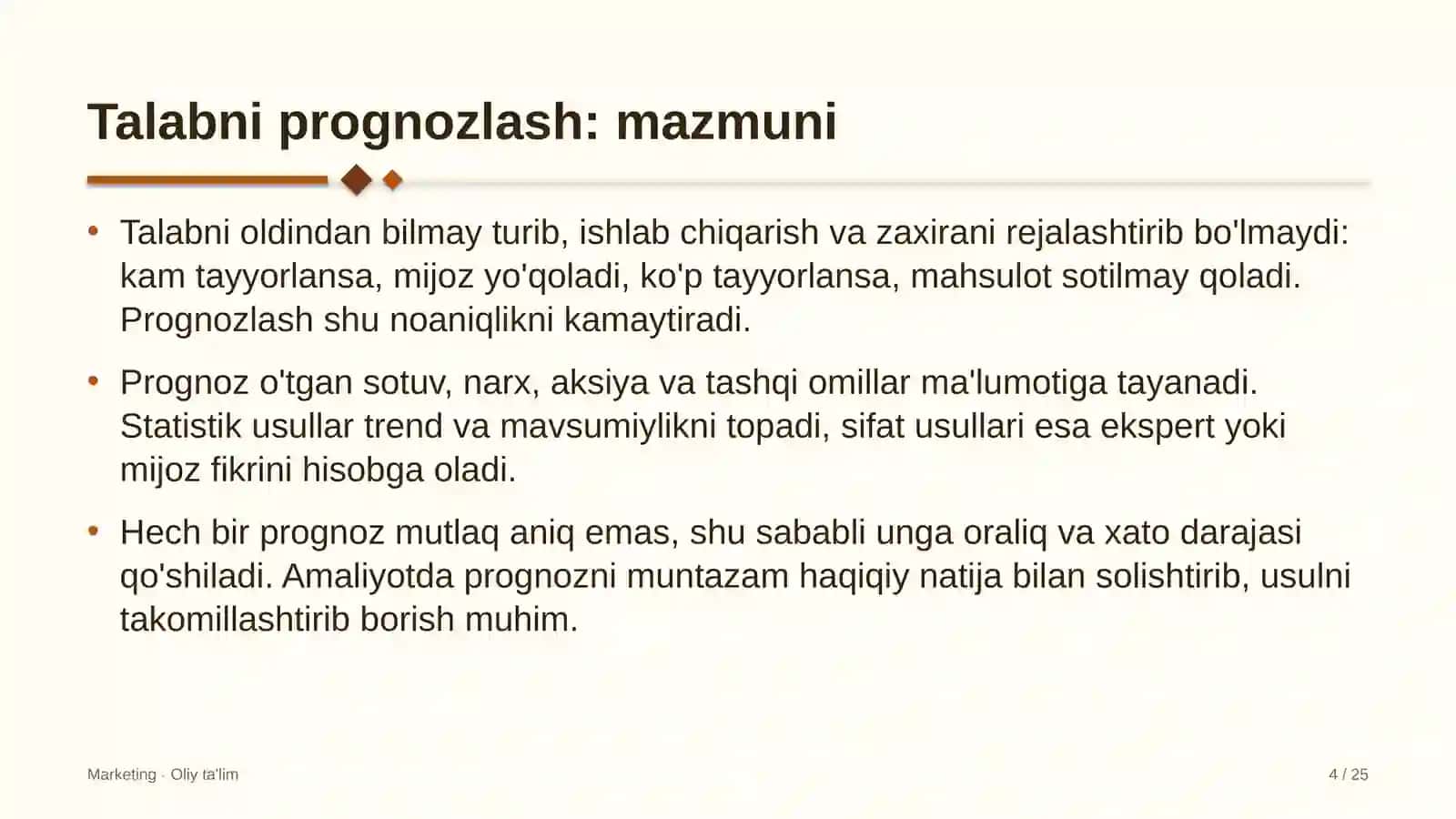 Xalqaro turizmda talabni prognozlash 4