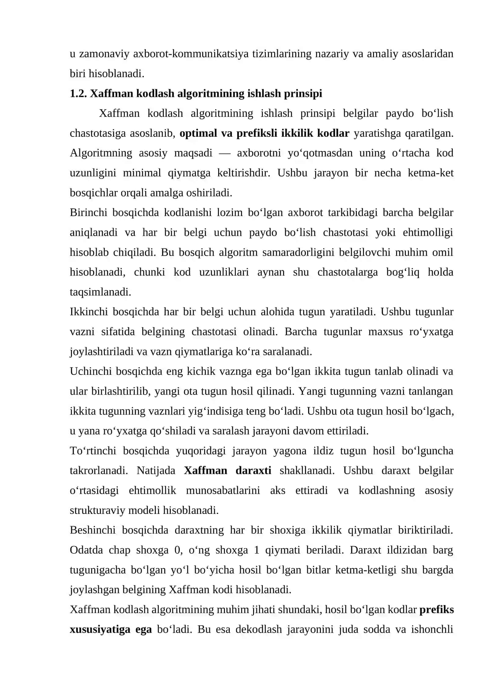 Xaffman Kodlash Algoritmi 4