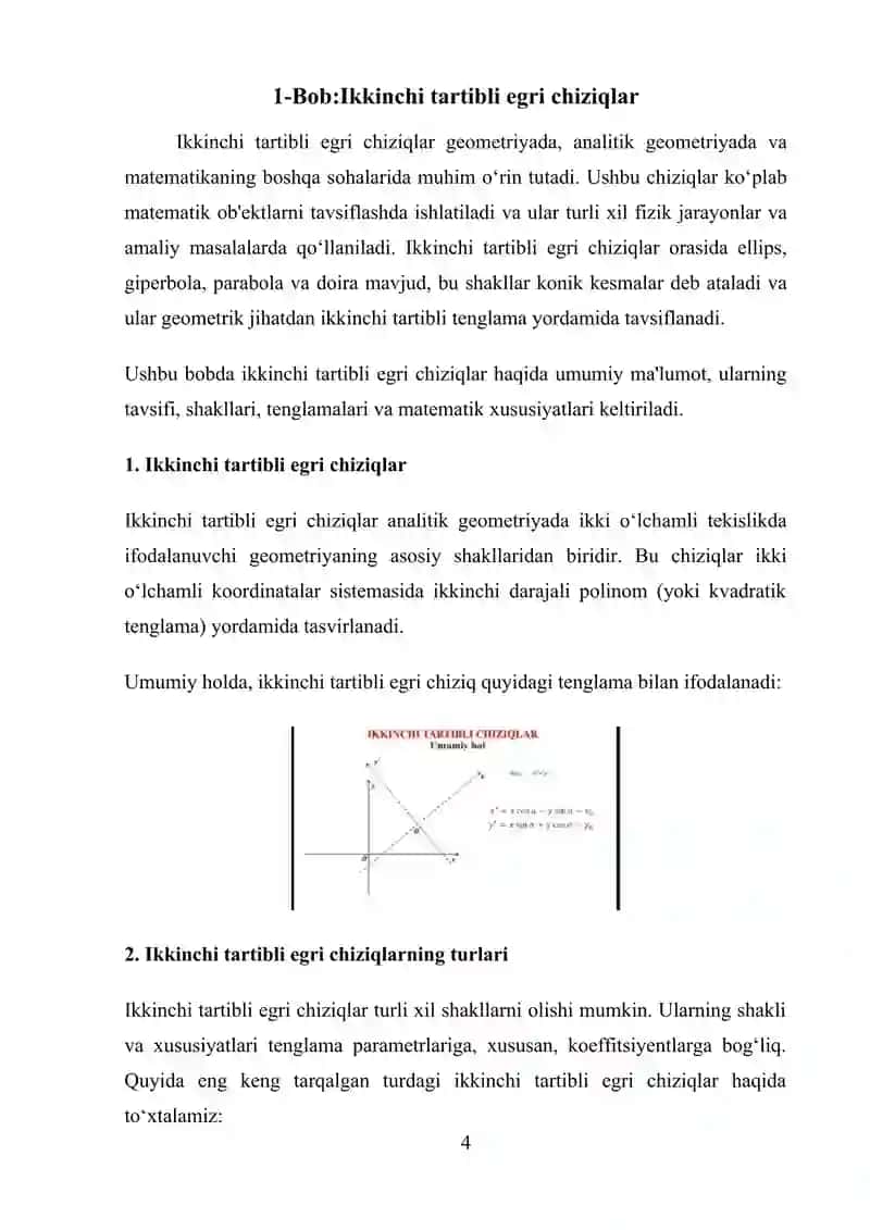Ikkinchi tartibli egri chiziqlar. Ellips 4