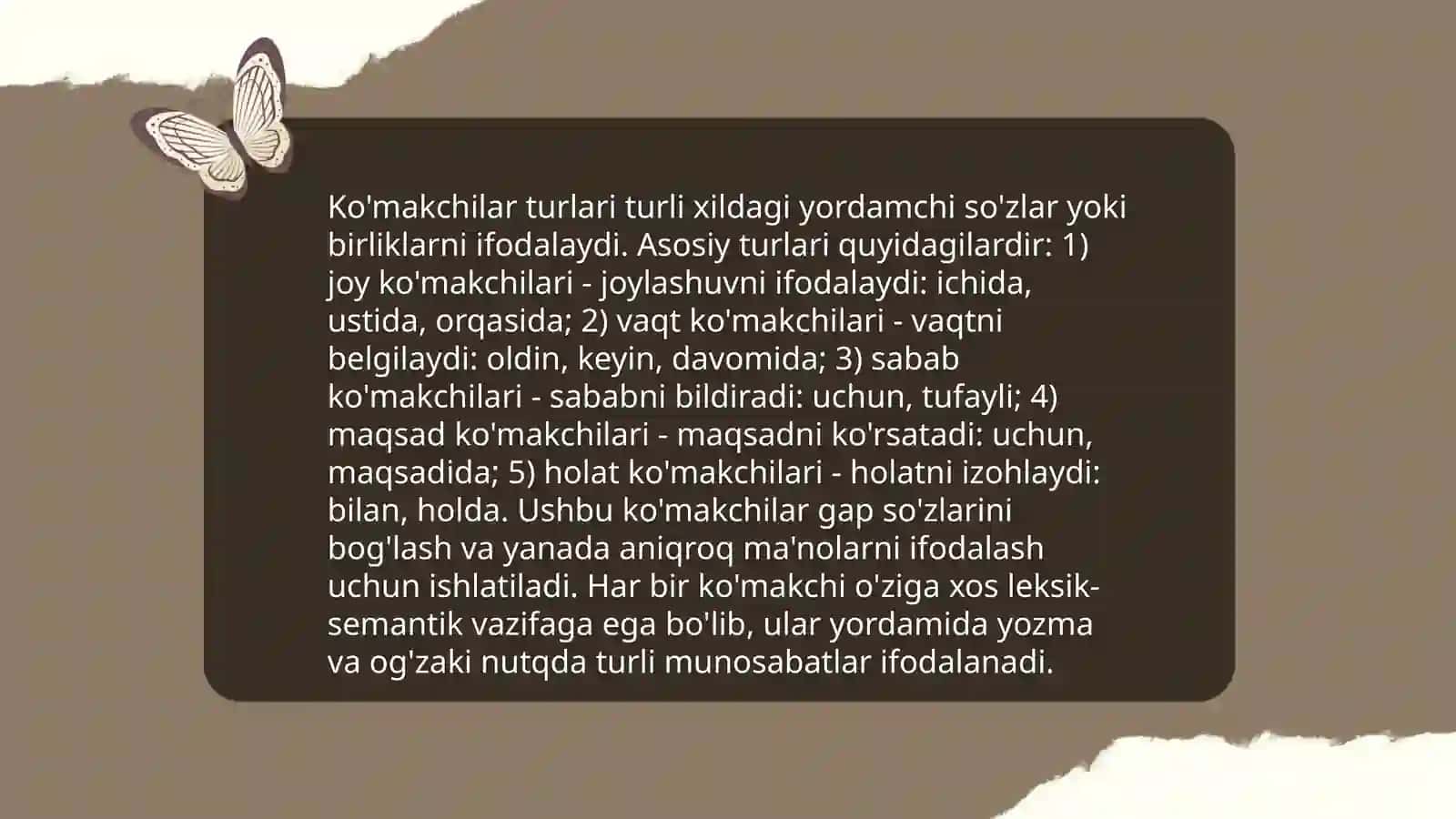Ko'makchilarning roli 4