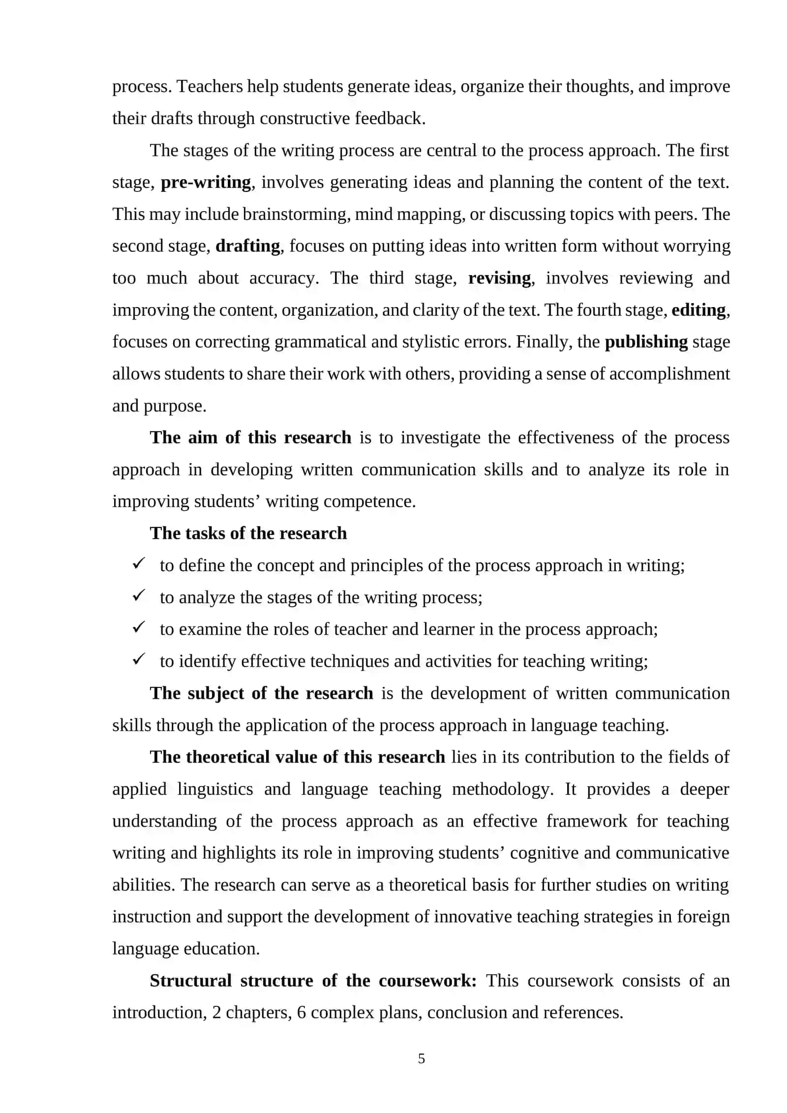 Developing Written Communication through the Process Approach 4