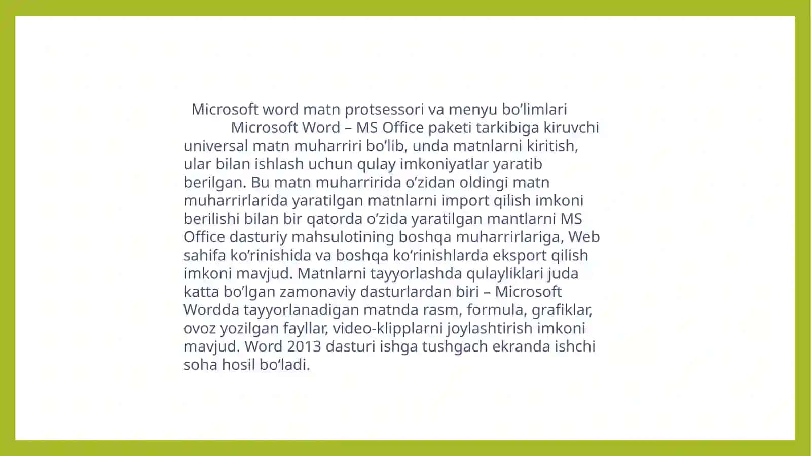 Informatika o'qitish metodikasi 4