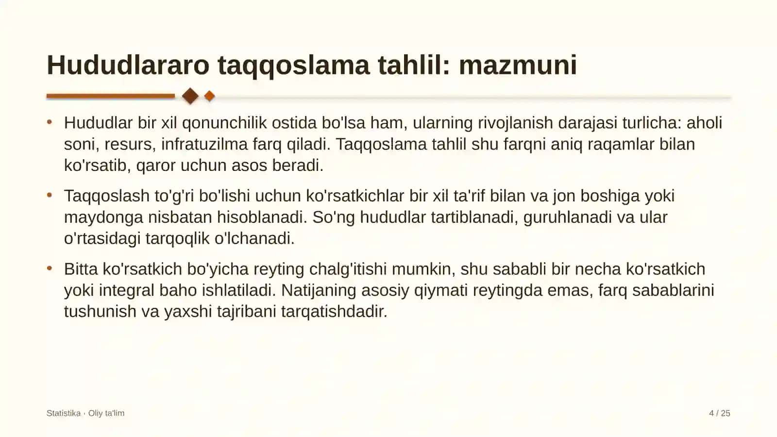 Atrof-muhitni muhofaza qilish organlarida hududlararo taqqoslama tahlil 4