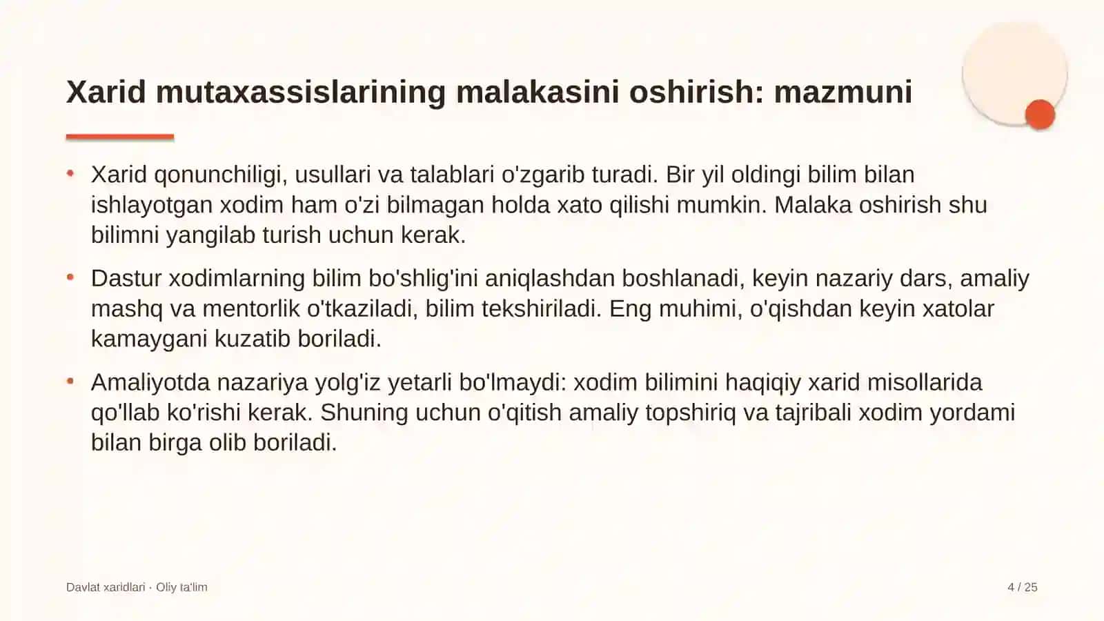 Avtovokzallarda xarid mutaxassislarining malakasini oshirish 4