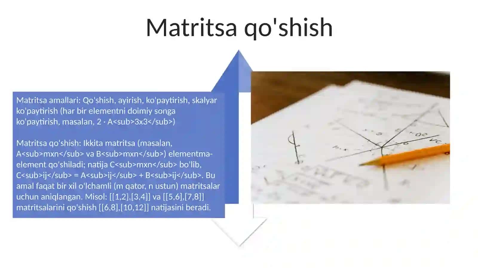 Matritsa amallari 4