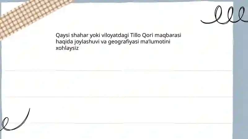 Tillo Qori maqbarasi 4